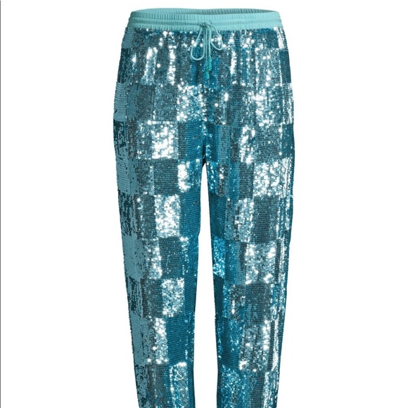 Retrofete Stacia Sequin Check Joggers + Matching Top - Picture 3 of 3